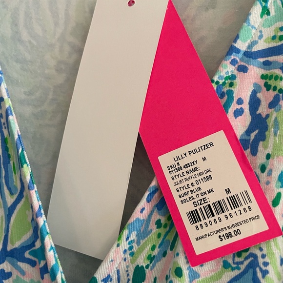 NWT Lilly Pulitzer Women’s Medium Juliet Ruffle Midi Dress - Picture 2 of 15